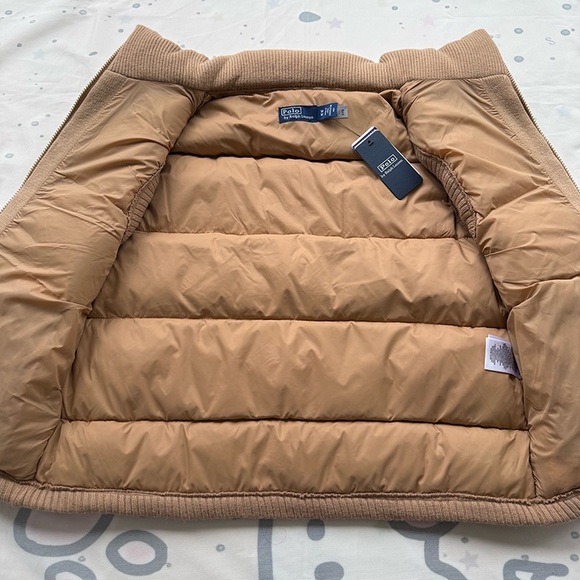 Ralph Lauren Tan Knitted Quilted Vest - Picture 10 of 10